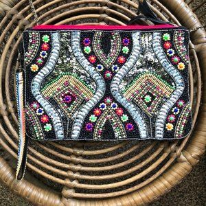 Steve Madden beaded clutch crossbody bag